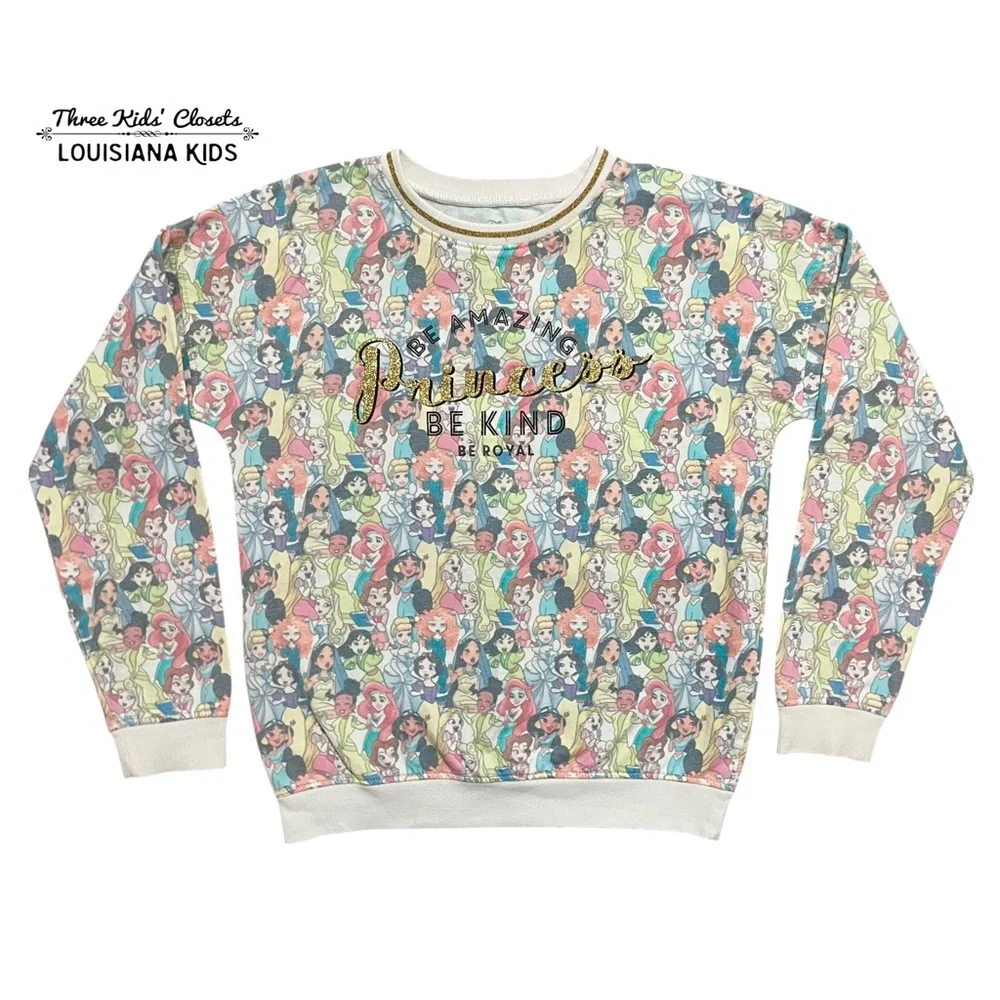 Disney XL (14/16)Be Amazing Princess Collage Crewneck Sweatshirt